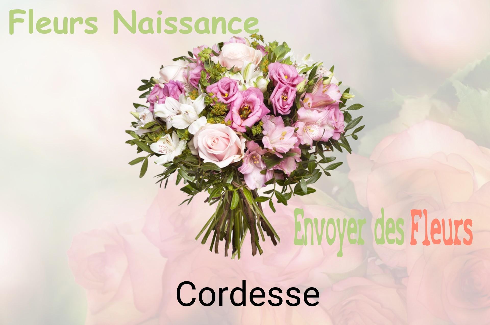 Bouquet de fleurs de naissance livré à Cordesse